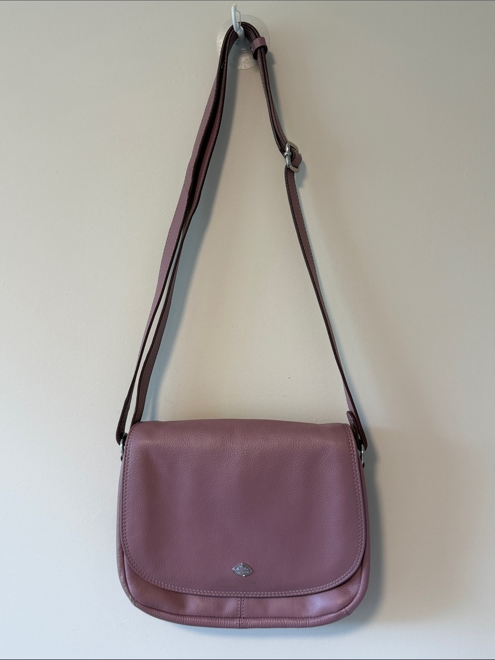 The Trend pink leather crossbody bag